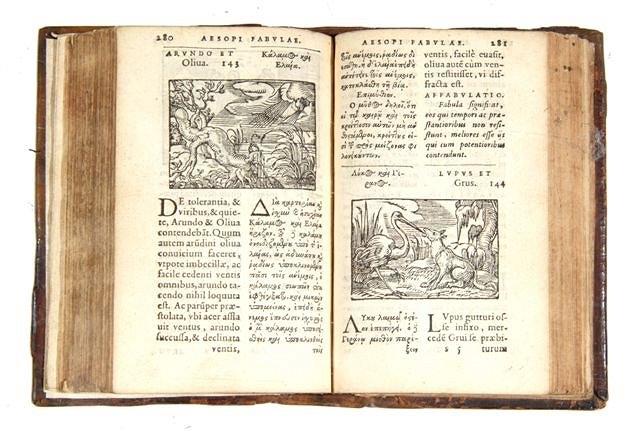 Appraisal: AESOP 'Aesopi Phrygis Fabulae Elegantissimis eiconibus veras animaliu species ad