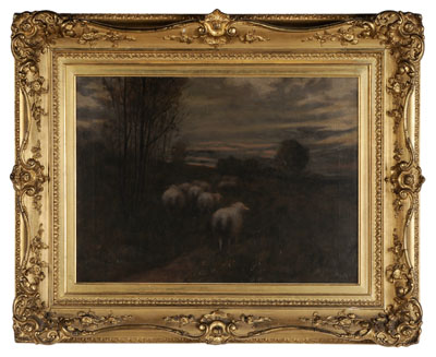 Appraisal: Ben Foster Connecticut New York - Flock of Sheep at