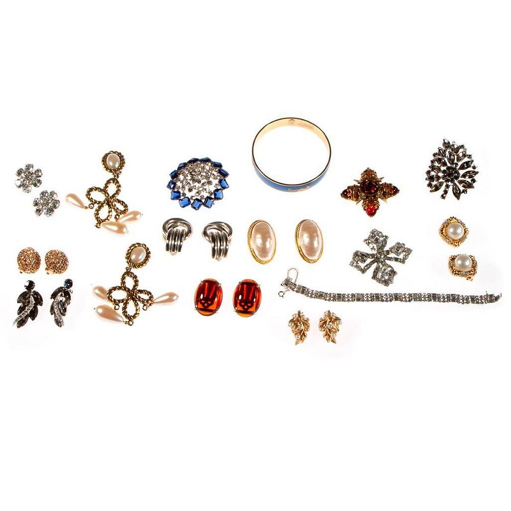 Appraisal: Collection of designer costume jewelry including Weiss Christian Dior Ciner