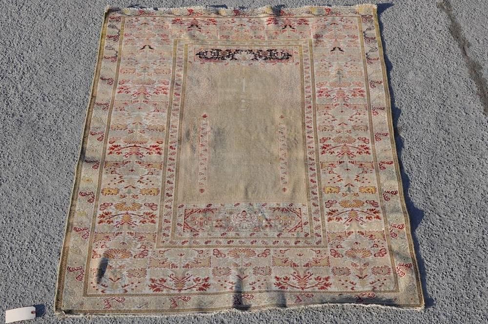 Appraisal: Turkish Prayer Rug Turkish prayer rug th century ' long