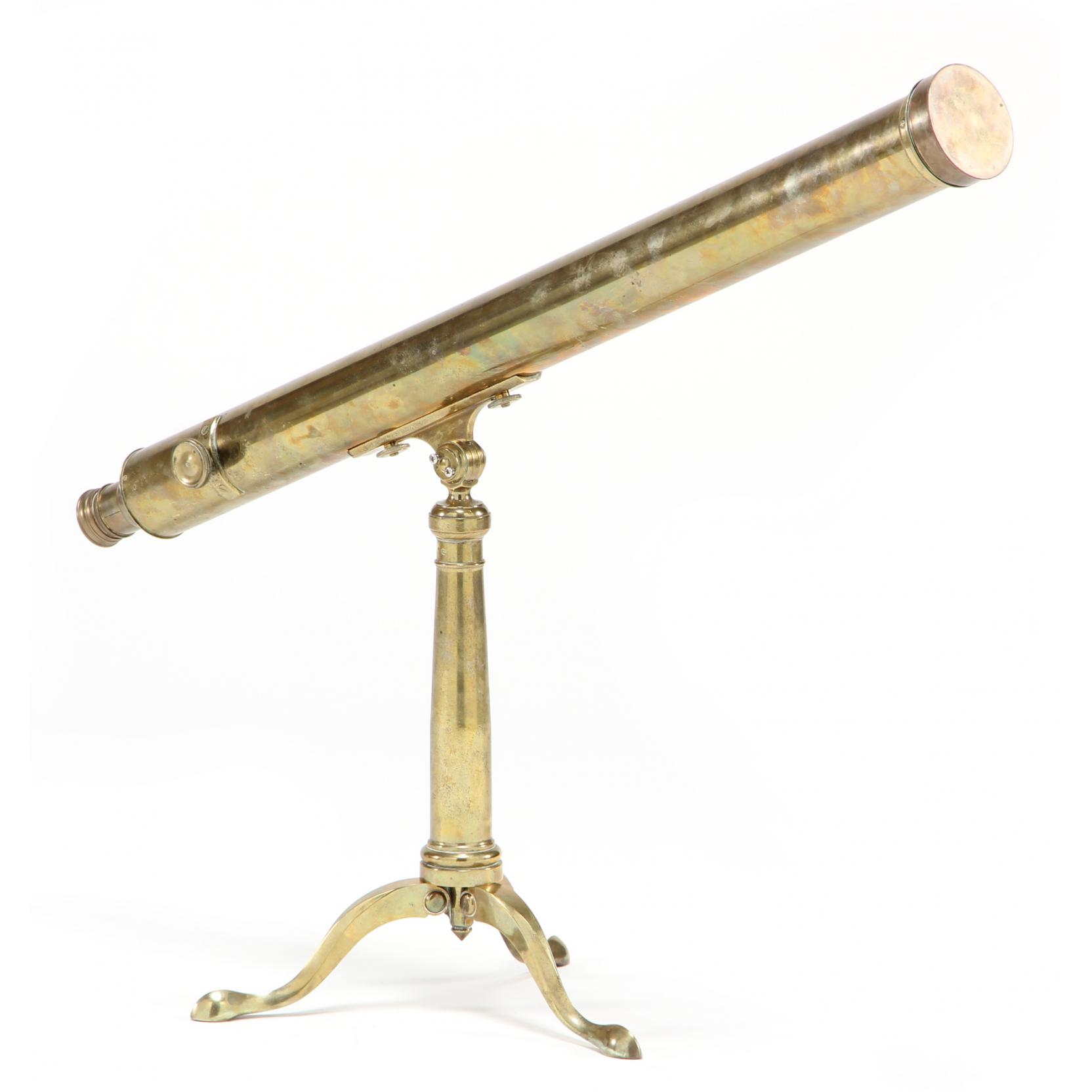 Appraisal: Early th Century English Brass Library Telescope marked BLEULER LONDON