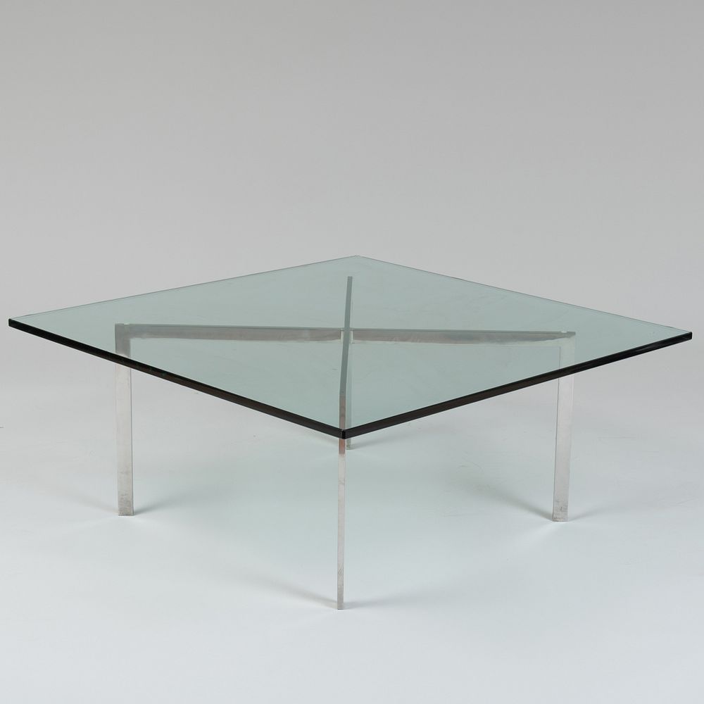 Appraisal: Ludwig Mies van der Rohe Chrome and Glass 'Barcelona' Low