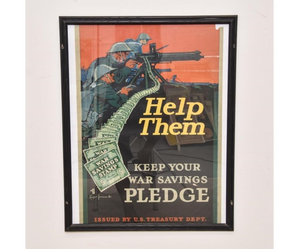 Appraisal: World War I American War Savings Stamp poster titled Help