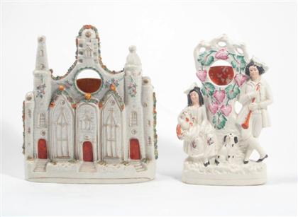 Appraisal: Two Staffordshire figural watch holders th century The first in