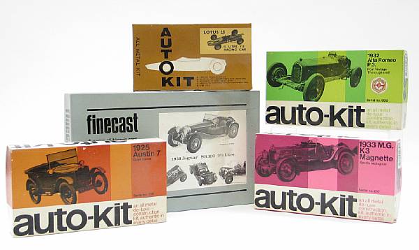 Appraisal: Finecast Automobile kits Lot of metal th scale model kits