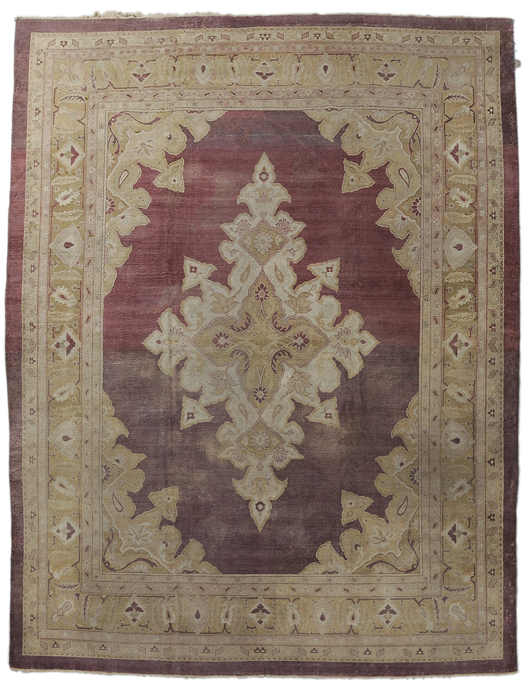 Appraisal: Agra Carpet Indian late th century bold central medallion on