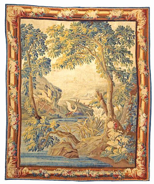 Appraisal: An Aubusson tapestry France mid th century size approximately ft