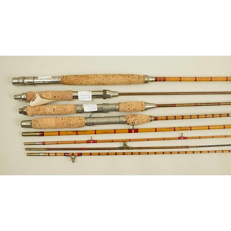 Appraisal: Vintage Spinning Rods Five vintage spinning rods including two split