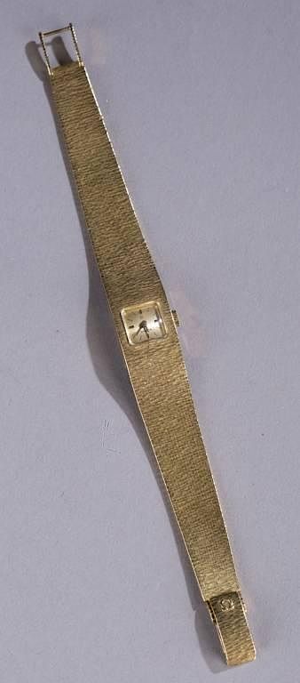 Appraisal: Omega ladies kt gold jewel wrist watch A Omega ladies