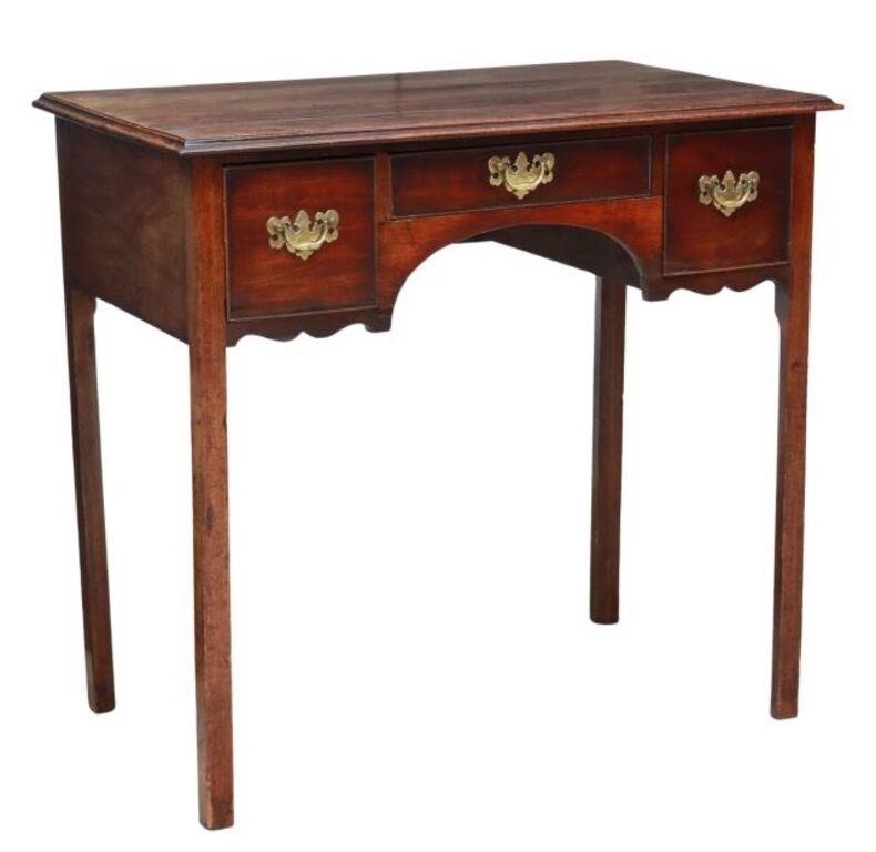 Appraisal: English Georgian period mahogany lowboy hall table early th c