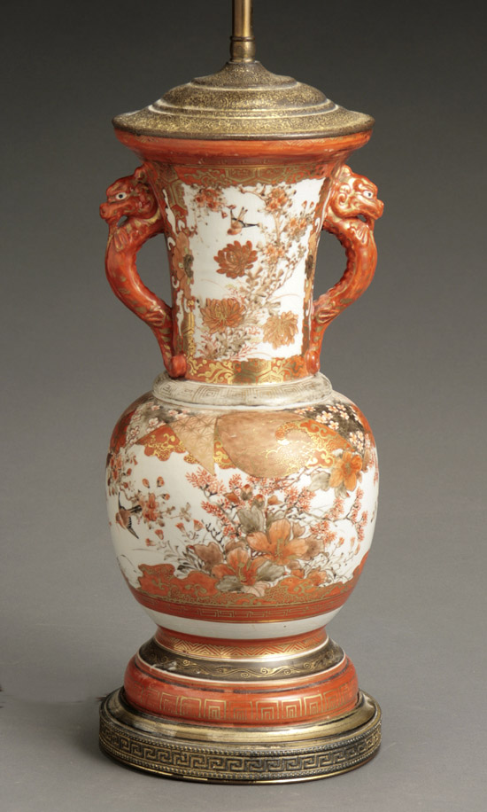 Appraisal: Kutani Polychrome and Gilt Vase Meiji-Taisho Period - Enamel and