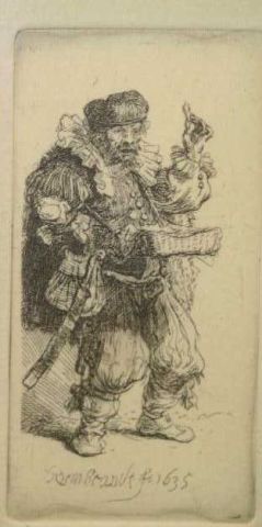 Appraisal: REMBRANDT after Etching The Quicksalver Signed and dated in the