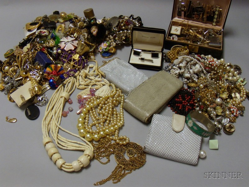 Appraisal: Three Bags of Assorted Costume Jewelry and Purses makers include