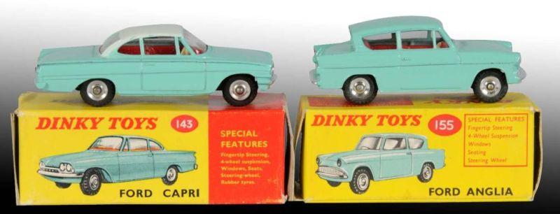 Appraisal: Lot of Dinky Toys Die-Cast Ford Cars in OB Description