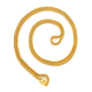 Appraisal: k Yellow Gold Long Chain Necklace The k yellow gold