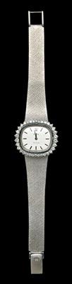 Appraisal: Lady s Rolex diamond wristwatch silver dial with white gold