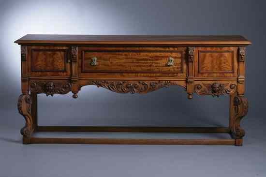 Appraisal: RENAISSANCE REVIVAL CARVED MAHOGANY SIDEBOARD Rectangular top projects over one