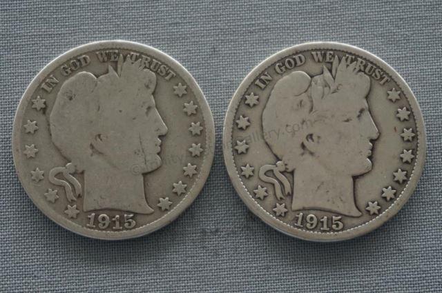 Appraisal: -D and -S Barber Silver Half Dollar In average circulated