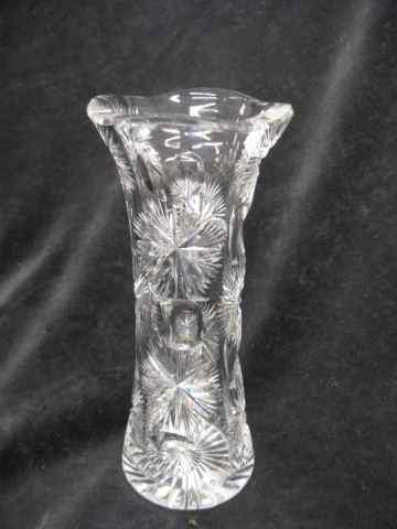 Appraisal: Libbey Cut Glass Vase brilliant period fine alternating pattern ''