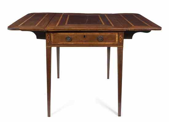 Appraisal: An English Drop Leaf Occasional Table having a rectangular top