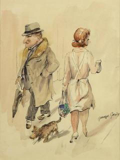 Appraisal: Watercolor and Ink George Grosz George Grosz German American -