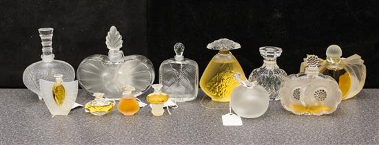 Appraisal: Sale Lot A Group of Twelve Lalique Glass Perfume Bottles