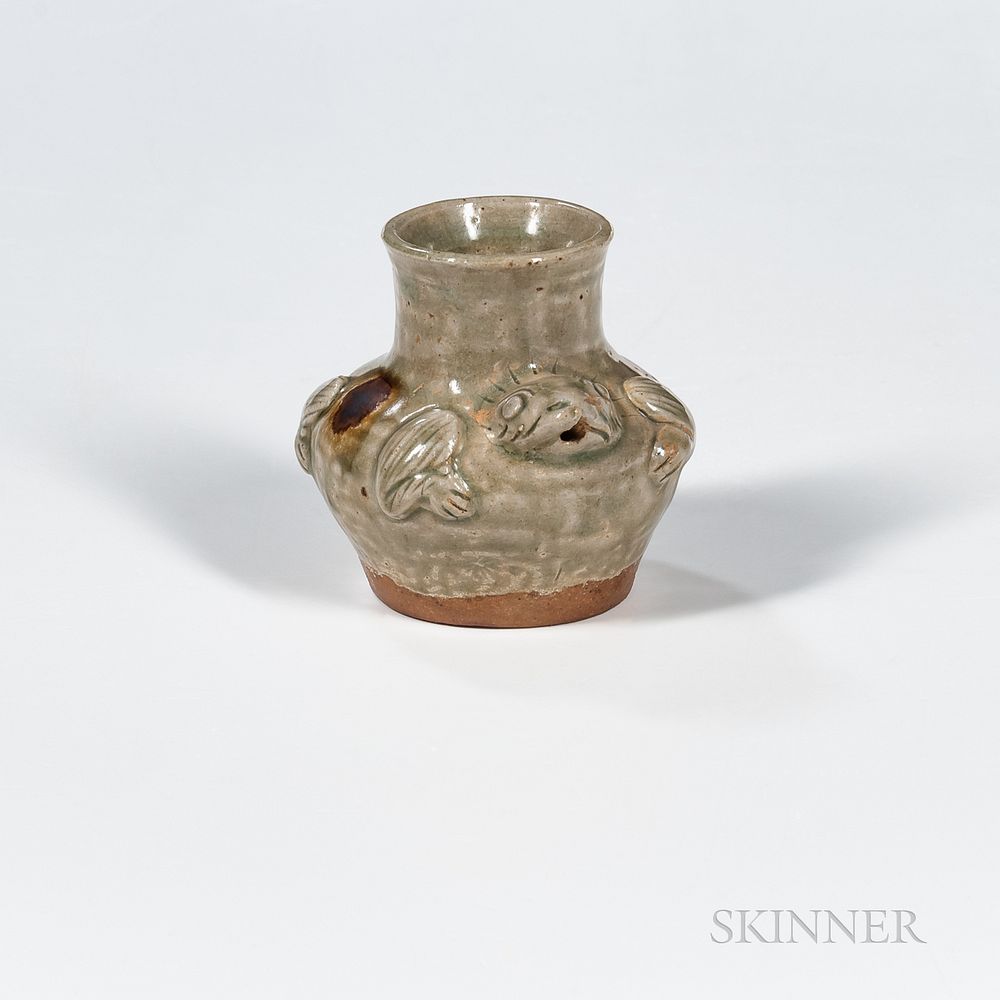 Appraisal: Celadon-glazed Stoneware Water Dropper Celadon-glazed Stoneware Water Dropper China possibly