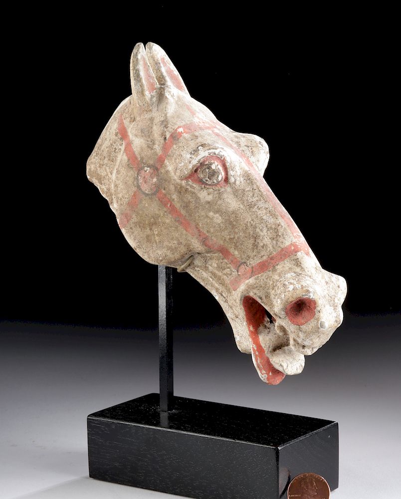 Appraisal: Chinese Han Dynasty Pottery Horse Head East Asia China Early