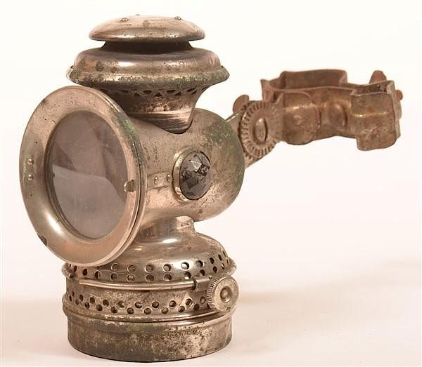 Appraisal: Admiral Bicycle Lamp Co Nickeled Brass Lantern Admiral Bicycle Lamp