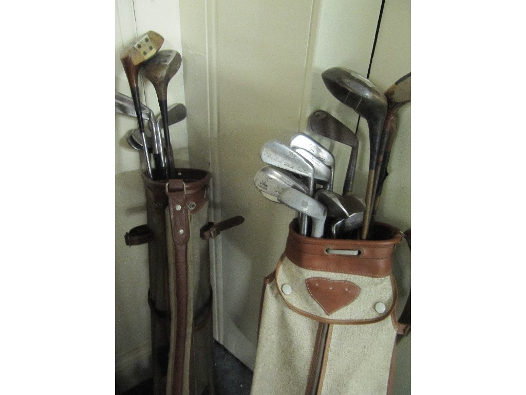 Appraisal: Two bags of golf clubs