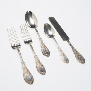 Appraisal: Whiting Arabesque sterling flatware service Whiting Arabesque sterling flatware service