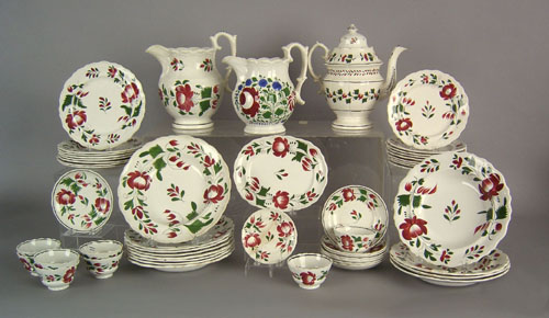 Appraisal: Adams rose dinner service th c to include a teapot