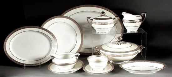 Appraisal: Heinrich Co porcelain -piece partial dinner service in the Senta