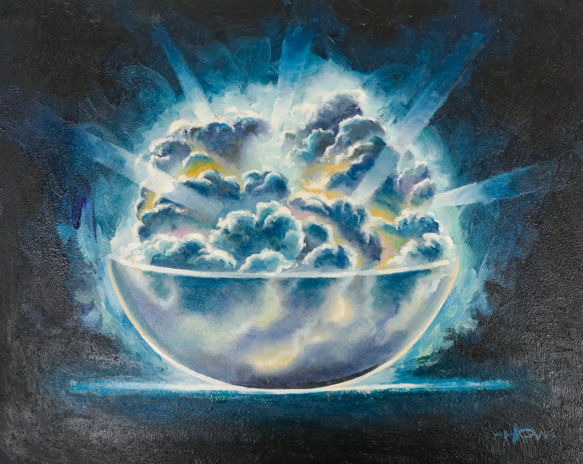 Appraisal: Patrick Howe b ''Bowl of Sun and Clouds'' Oil on