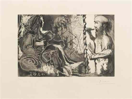 Appraisal: Pablo Picasso Spanish - Dans l'atelier etching and aquatint edition