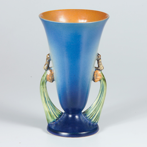 Appraisal: ROSEVILLE Blue Pine Cone flaring vase - Impressed mark