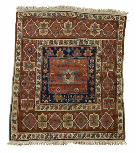 Appraisal: A Bergama rug late th early th century the indigo