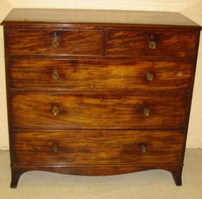 Appraisal: AN EARLY VICTORIAN MAHOGANY CHEST of two short and three