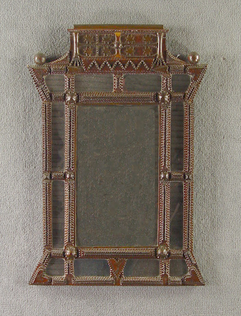 Appraisal: Ornate Chip Carved Mirror Circa late s Thirteen pane chip