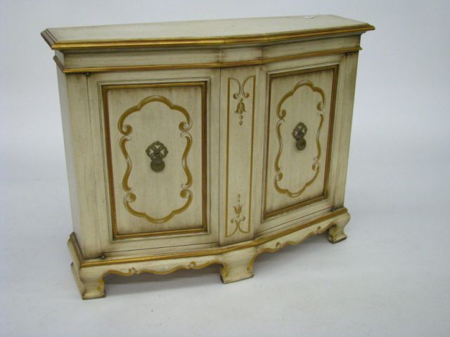 Appraisal: John Widdicomb Berkey Furniture painted console inches wide inches tall