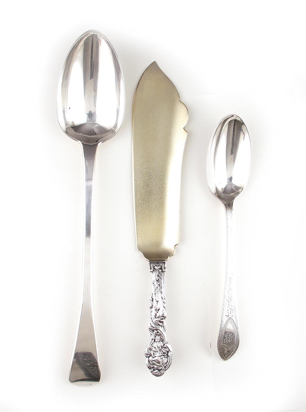 Appraisal: Sterling serving pieces including Tiffany Co th early th century