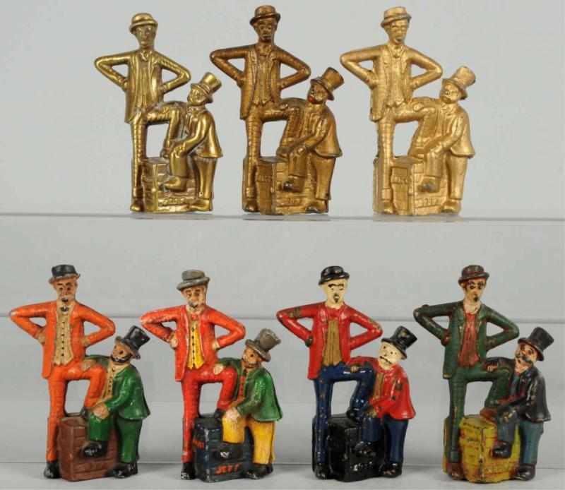 Appraisal: Lot of Mutt Jeff Still Banks Includes five cast iron