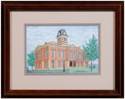 Appraisal: Teresa Pennington drawing North Carolina born The Old Courthouse Waynesville