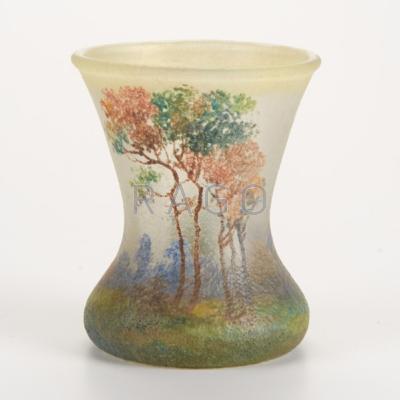 Appraisal: HANDEL Teroma flared form vase with painted scenic landscape New