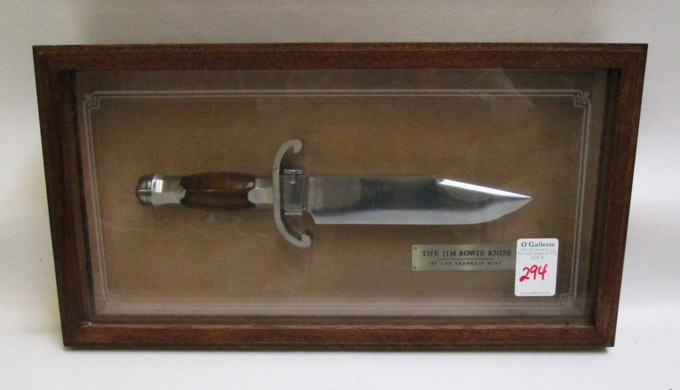 Appraisal: THE JIM BOWIE KNIFE BY THE FRANKLIN MINT blade brushed