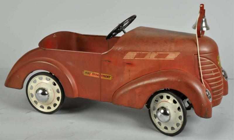 Appraisal: Pressed Steel Garton Fire Captain's Car Pedal Toy Description Maintains