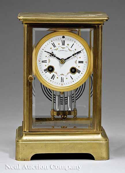 Appraisal: A Good French Crystal Regulator Clock ret Tiffany Co early