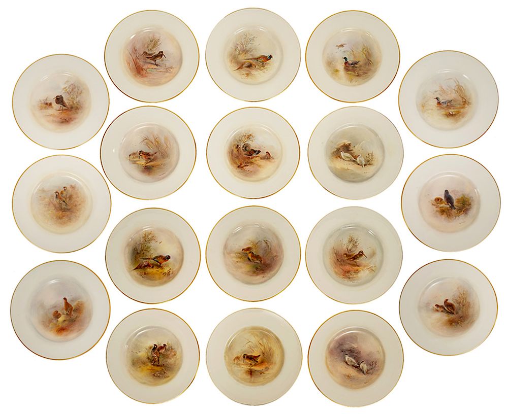 Appraisal: Royal Worcester Wild Game Plates by Stinton Royal Worcester Wild