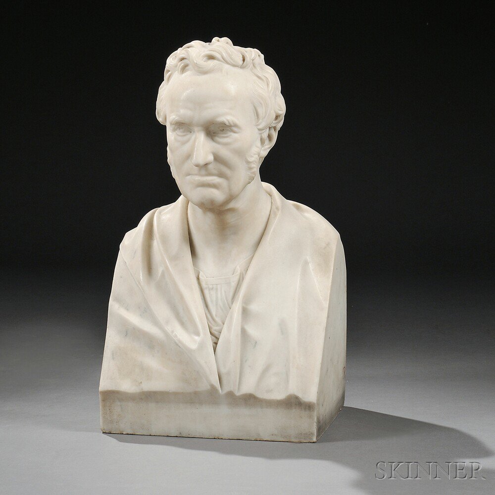 Appraisal: White Marble Bust of a Man mid to late th