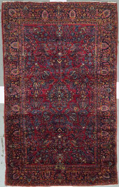 Appraisal: A Sarouk rug size approximately ft in x ft in